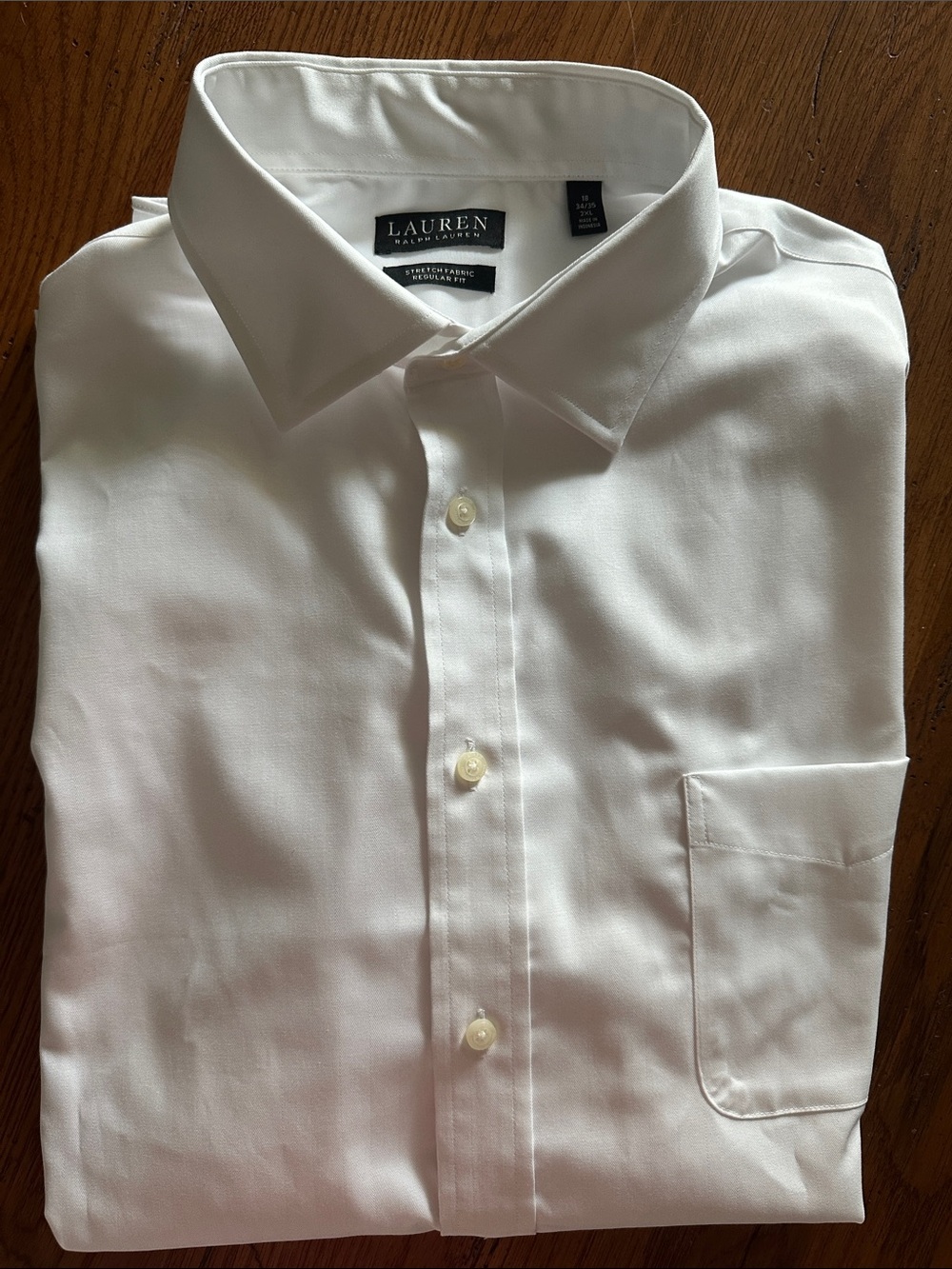 NWOT Lauren Ralph Lauren Men's White Stretch Fabric 18 34/35
